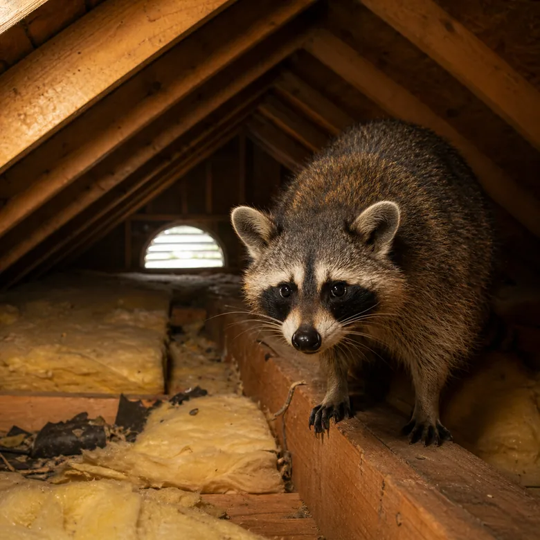 Attic raccoon humane removal